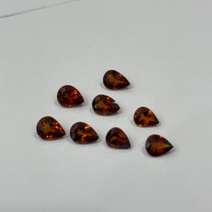 Granat Hessonite Naturel Calibré 3mm Forme Poire Qualité Premium Traité Thermiquement Cristal Rouge Rose Certifié IGI Bijoux - Product Image 2