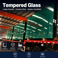 Verre trempé de qualité d'usine, sécurité, 10 mm, 12 mm, verre trempé homogène, bord poli, table basse en verre