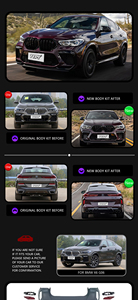 Kit carrozzeria per <span class=keywords><strong>BMW</strong></span> <span class=keywords><strong>X6</strong></span> <span class=keywords><strong>G06</strong></span> aggiornamento modificati in X6M stili Body kit paraurti anteriori e posteriori 1:1 Design accessori auto - Product Image 5