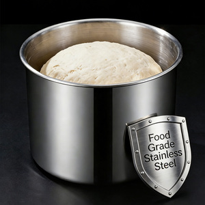 Bol mélangeur à spirale de remplacement en acier inoxydable 304 pour pâte, avec bride, pour boulangerie, <span class=keywords><strong>restaurant</strong></span> et cuisine - Product Image 3