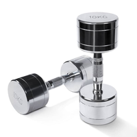 ZY Offre Spéciale Haltères à Tête Ronde Électroplaqués 1-10kg Ensemble d'Haltères en Acier Chromé pour Musculation