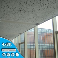 Panneau de plâtre perforé régulier, panneau acoustique décoratif, faux plafond, panneaux sans joint, plaque de plâtre 2000x1200x12.5mm de haute qualité