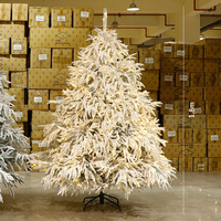 Grand arbre de Noël automatique pur PE accumulation de neige maison fait à la main bricolage décor de noël scène arrangement ornement