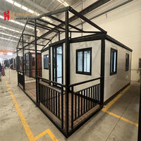 Maison conteneur extensible innovante de 20 pieds, espace de vie portable, maison préfabriquée modulaire