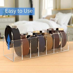 Organiseur De Ceinture Transparent – Boîte De Rangement Empilable En Acrylique | Support De Ceinture En Acrylique Transparent | Boîte De Présentation Transparente Pour Ceinture Pour écharpes