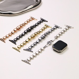 สายนาฬิกาข้อมือโลหะประดับลูกปัด ดีไซน์หรูหรา สำหรับ Apple Watch Band 10 9 8 7 ขนาด 45 มม. 49 มม. สายนาฬิกาผู้หญิงสุดหรู - Product Image 1