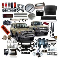Accessoires de voiture Maictop, barrière de protection en plastique ABS pour vitre arrière, cadre pour Toyota Land Cruiser 79 Series Lc79 Fj79