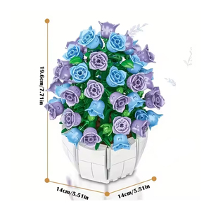 Ept hoa thanh lịch bluebell Bonsai tự làm trang trí món quà xây dựng đồ chơi Osmanthus khối xây dựng - Product Image 2