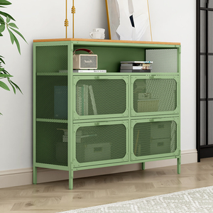 Bắc Âu Thiết Kế Hiện Đại Thép Kim Loại Chân Sideboards Nhà Bếp Thép Phong Cách Công Suất Lớn Tủ - Product Image 4