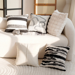 <span class=keywords><strong>Coussin</strong></span> carré en toile à rayures de style chinois antique simple de haute qualité rétro pour le salon canapé - Product Image 5