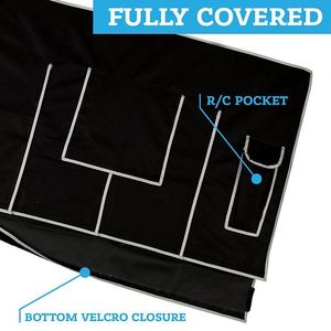 Housse de protection universelle pour téléviseurs d'extérieur 40" 42" 43" résistante aux intempéries pour écrans plats, compatible avec la plupart des supports et pieds de télévision, noire - Product Image 3