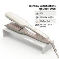 Plancha de Cerámica Eléctrica Profesional para Salón, Diseño con Bloqueo de Resorte y Carcasa Anti-Quemaduras para Cabello Fino, Grueso y Rizado