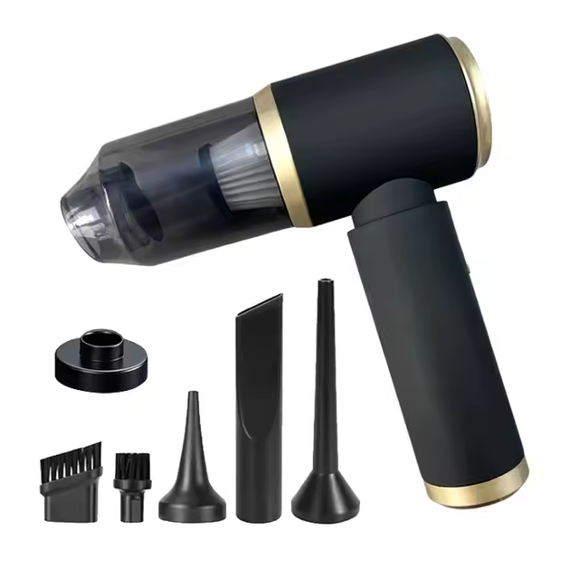 120W Powerful Rechargeable USB Mini Portable Handheld Vacuum Cleaner 6000PA High Suction Lightweight Household Car Dry Function