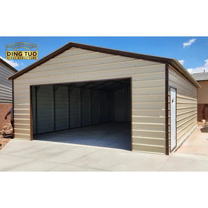 Prefabrik Metal su geçirmez yapı prefabrik bahçe Metal garaj depolama tutuyor çelik yapı tutuyor - Product Image 2