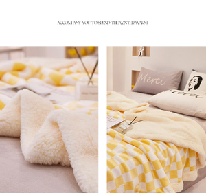 Chăn flannel khách hàng bông tuyết sang trọng Chăn Cừu xuống chăn <span class=keywords><strong>Sherpa</strong></span> tái chế <span class=keywords><strong>Polyester</strong></span> bán buôn - Product Image 6