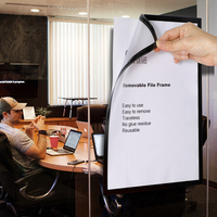 Porte-documents magnétique amovible personnalisé avec adhésif réutilisable sans résidu, en PVC flexible, pour documents papier