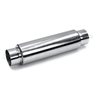 Silencieux de résonateur d'échappement universel pour voiture, entrée et sortie de 76 mm, embout de tuyau d'échappement, tube de silencieux - Product Image 2