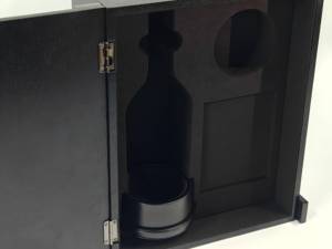Boîte de rangement rectangulaire en MDF faite à la main pour vin/whisky/fût, avec finition brillante découpée au laser, emballage cadeau luxueux - Product Image 2