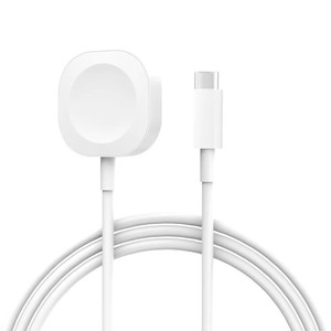 Cargador inalámbrico para relojes y teléfonos, cable de carga magnético con tipo C, Lightning, Micro USB, carga rápida, 1M, blanco - Product Image 1