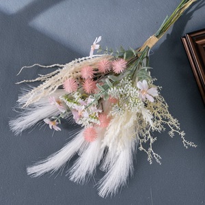 Bouquet de fleurs artificielles CallaFloral rose et blanc style séché, pour mariage et décoration intérieure CF01327 - Product Image 3
