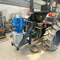 Machine à granulés d'aliments pour animaux 220V, alimentée par tracteur, 100-120kg/h, nouvelle conception pour bovins, ovins, volailles sur petites exploitations