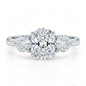 S925 Silver 14K <b>Gold</b> Plated Lab Grown Diamond Engagement <b>Ring</b> VVS-VS Quality 2pcs 0.50ct Prong Setting for <b>Men</b> Women Luxury - Product Image 1