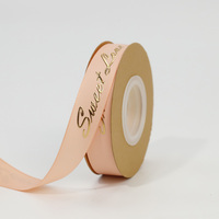 Ruban Gros-Grain Imprimé Personnalisé avec Logo pour Emballage Cadeau Décoratif en Dorure 3D, Vente en Gros d'Usine de Sangles