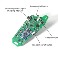 Module de système d'intercom réseau multijoueur 2,4 GHz pour casque de moto avec réduction de bruit AEC ENC