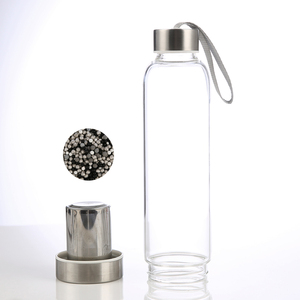 <span class=keywords><strong>Bouteille</strong></span> d'eau alcaline en verre de style classique de 500 ml avec bouchon à vis et filtre à eau hydrogène à bille pour les voyages - Product Image 3