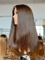 Perruques en cheveux humains SHY Medical, en PU, entièrement nouées à la main, avec une ligne de cheveux naturelle, un cuir chevelu réaliste, pour femmes, vente en gros