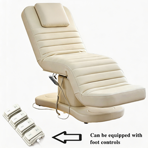 Cama de Belleza Eléctrica con 3 Motores, Silla de Tratamiento Facial Médico Ajustable, Cama de Masaje Giratoria para Spa - Product Image 5