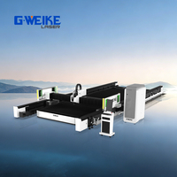 Máquina de Corte Láser de Fibra para Chapa Metálica de Formato Ultra Grande, Serie GKS8025SL SL de G.WEIKE, CNC de Alta Precisión, Diseño Dividido, Inovance