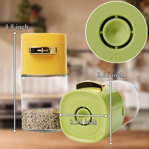 Boîte d'emballage personnalisée avec logo, distributeur de sel en verre de 0,5 g à dosage précis, type presse, pour cuisine et cuisson - Product Image 5