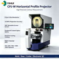 Proyector de Perfiles Horizontal Serie CPJ-W de YIHUI, para Inspección de Contornos de Herramientas de Corte de Engranajes y Tornillos