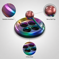 Jouet joystick en métal arc-en-ciel personnalisé, anti-stress, accessoire de bureau pour adultes et enfants, sensoriel, TDAH, OEM