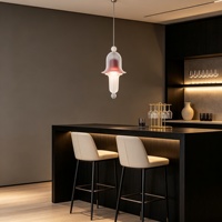 Lampe suspendue en verre artisanal en forme de cloche moderne pour la maison, la villa, l'hôtel, la salle à manger, l'îlot de cuisine