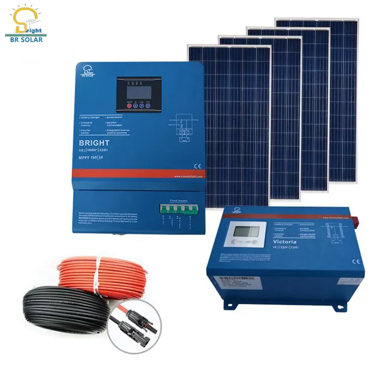 solar home power system with 200AH battery and 200W solar panel