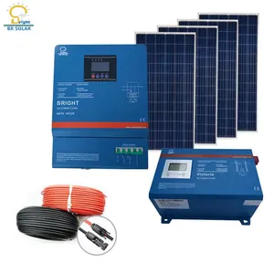 सौर घर बिजली व्यवस्था 200AH बैटरी और 200W सौर पैनल के साथ