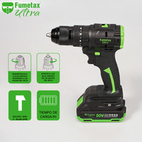 FUMETAX Bor Impak Tanpa Kabel Brushless 20V Waktu Pengisian 1 Jam Diameter Pengeboran Maks 32Mm Torsi Maks 60Nm 800W 50.000 GPM