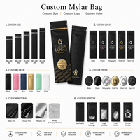 Sachets Mylar Anti-Odeur de 1 Gramme à Fermeture Ziplock Sécurisée pour Enfants, Idéaux pour l'Emballage de Cigares Pré-Infusés et de Cones Préparés