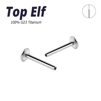Tige de boucle d'oreille non filetée en titane G23 ASTM F136 de vente en gros chaude pour clous d'oreille goujons de nez accessoires de goujons à lèvres