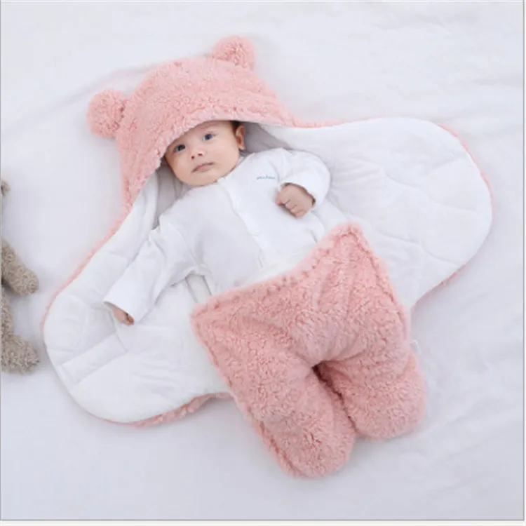 Fabrik Baumwolle gestrickt Baby Wickel decke Fleece Babys chlafsack China Einfache OEM 100% Polyester Wash Custom Größe 3-4 CN;ZHE