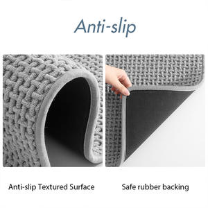Alfombra de Baño de Chenilla Rectangular, Color Sólido, Absorbente, Antideslizante, para Uso Doméstico - Product Image 5
