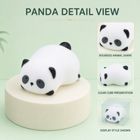 Colección de Juguetes de Animales de Plástico en Caja para Niñas Mayores de 14 Años, Figuras de Panda, Tigre y Conejo, Cajas Individuales Transparentes, 12 Piezas