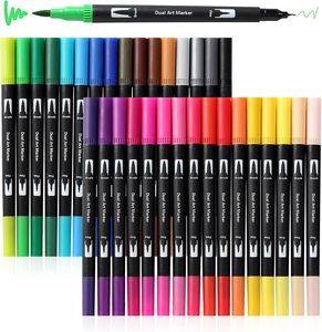 Lot de feutres marqueurs double pointe OEM, à base d'eau, pour peinture et croquis - Product Image 1
