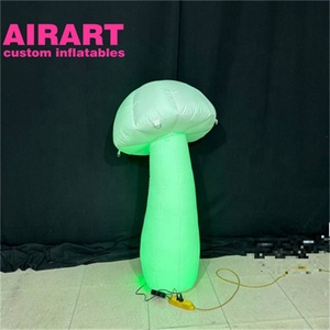 Hongo Inflable Blanco Iluminado con LED, Decoración de Hongo Inflable con Cabeza Inclinada para Fiestas - Product Image 4