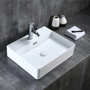 Khách Sạn Căn Hộ Lavabo De Bain Moderne Dưới Bàn Gắn Bồn Rửa Phòng Tắm Gốm Vuông Rửa Tay Nghệ Thuật Lưu Vực