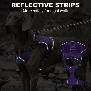 Arnés Táctico Morado para Perro, con Asa Acolchada, Reflectante, de Nailon, para Perros de Raza Grande - Product Image 3