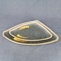 Assiette triangulaire en mélamine, nouveau design, noir mat, écologique, passe au lave-vaisselle, non toxique, qualité alimentaire, irrégulière, prix usine