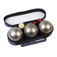 Boules de pétanque en acier inoxydable ZQURE, 3 boules, inox, pour sports de plein air, avec emballage